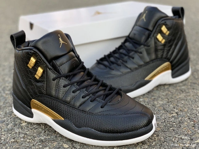 'Reptile' AO6068-007 Black Jordan Air Metallic 12 Retro Gold-White 0810